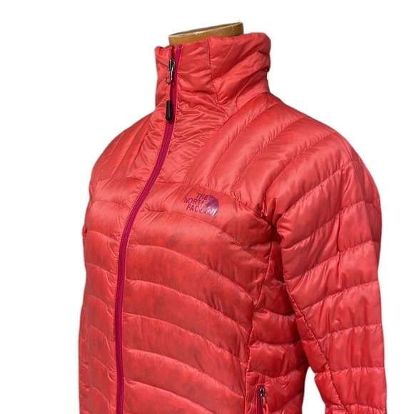 THE NORTH FACE Puffer Jacket Coat 700 Down Filled Orange Pink Size XS - Picture 4 of 15